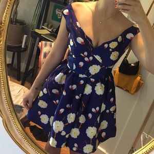 Navy, Floral Dress